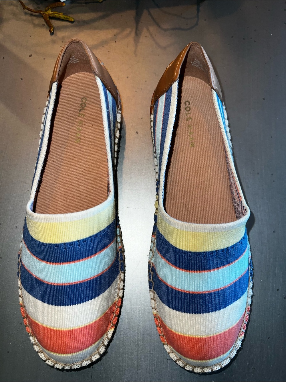 Cole Haan Slip On Shoes Striped Espadrilles. Size 8